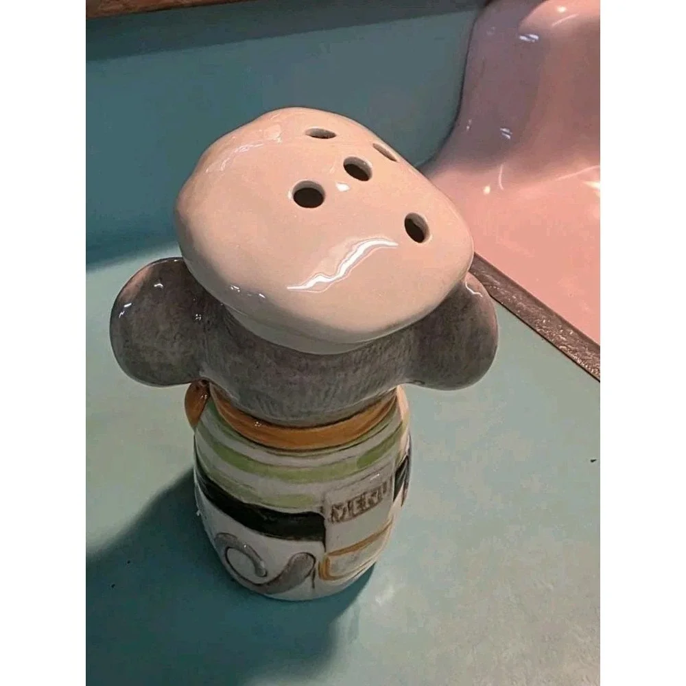 Vintage Mouse Chef & Cheese Salt Pepper Shakers Made in Japan Ceramic...
